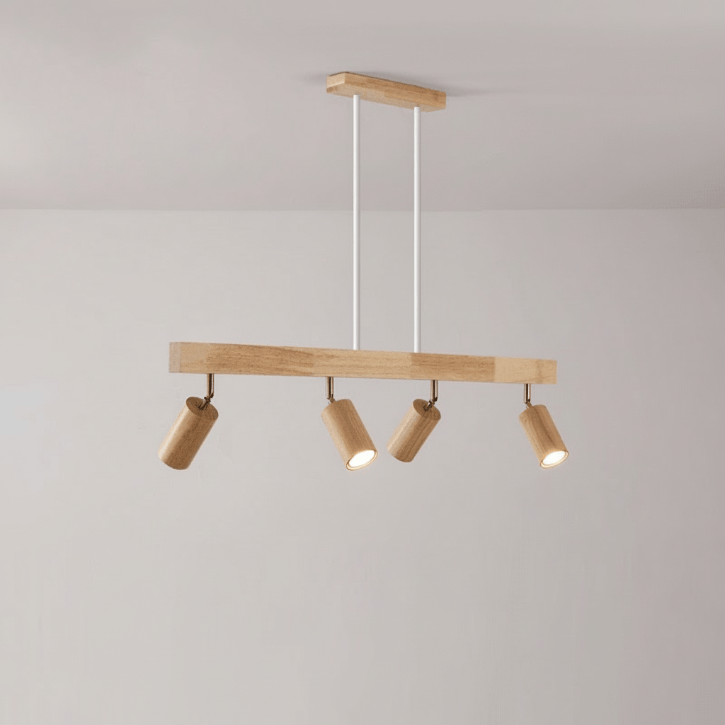 Deckenleuchte aus Massivholz mit einstellbarer LED-Lichtrichtung 19