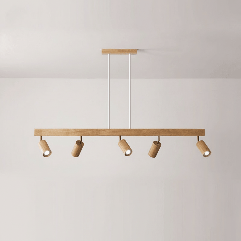 Deckenleuchte aus Massivholz mit einstellbarer LED-Lichtrichtung 9