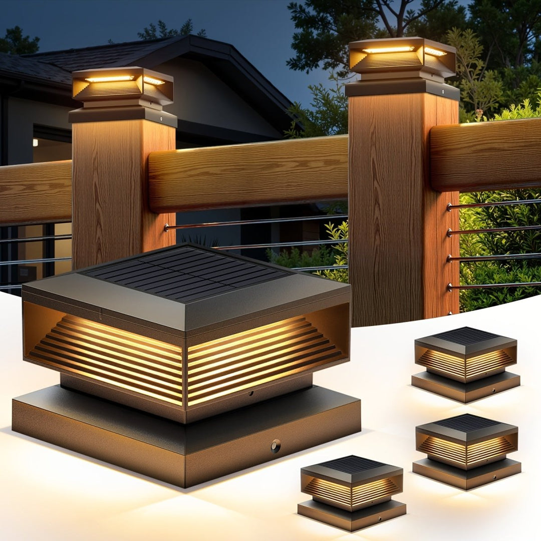 Dekorative Solar-Pfostenbeleuchtung für Terrasse und Garten 8