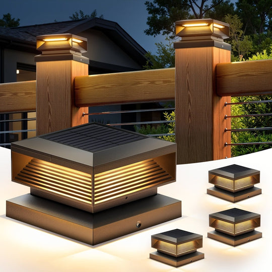 Dekorative Solar-Pfostenbeleuchtung für Terrasse und Garten 8