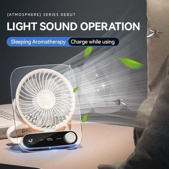 Desktop Ventilator mit Aromatherapie und LED-Anzeige 4