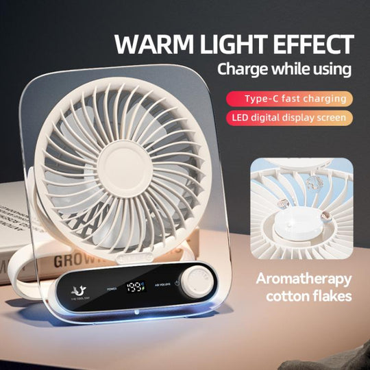 Desktop Ventilator mit Aromatherapie und LED-Anzeige 5