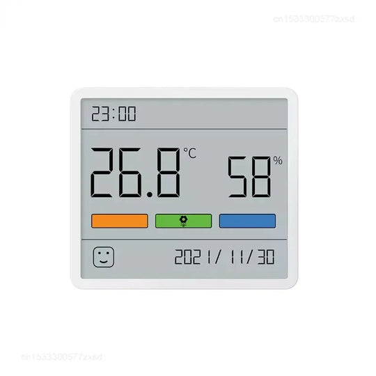 Digitales Hygrometer mit Uhr und Thermometer für Innenräume 4