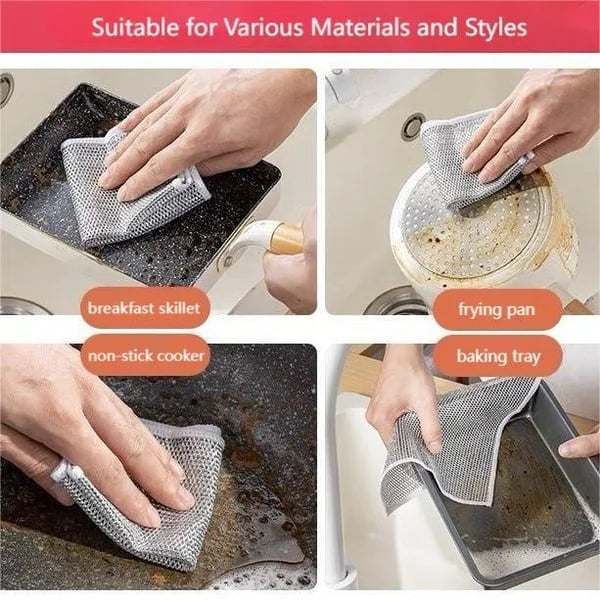 Doppelter Edelstahl Schwamm für effektive Reinigung 1