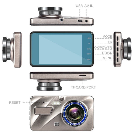 Drahtlose Dashcam mit Front- und Rückkamera 1080P 2