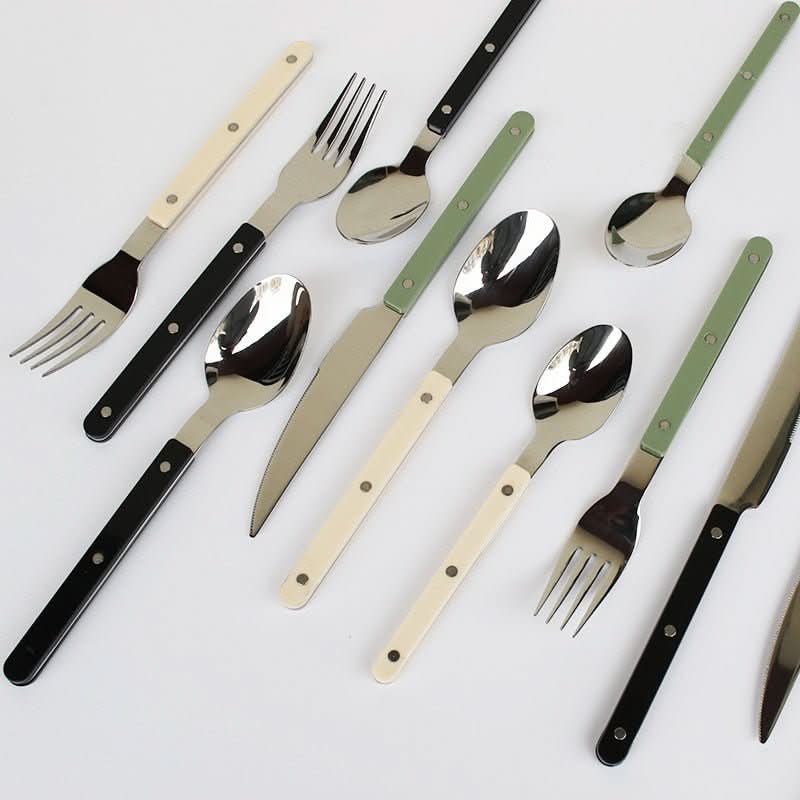 Edelstahl Besteckset für 6 Personen mit Gravur 1