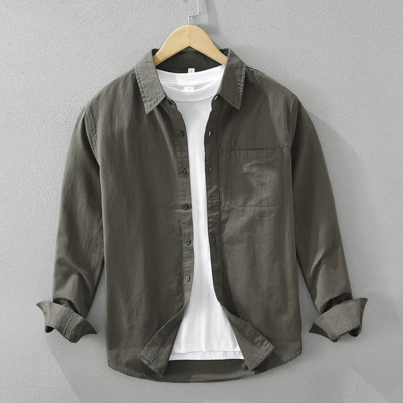 Herrenhemd Casual Kurzarm Baumwolle für Sommer 1