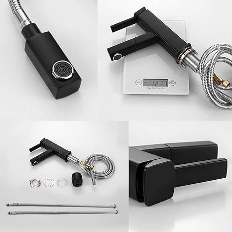 Einhand-Badewannenarmatur Ausziehbar mit Brause Modern, Wannenarmatur Mischbatterie für Komfort und Stil 6
