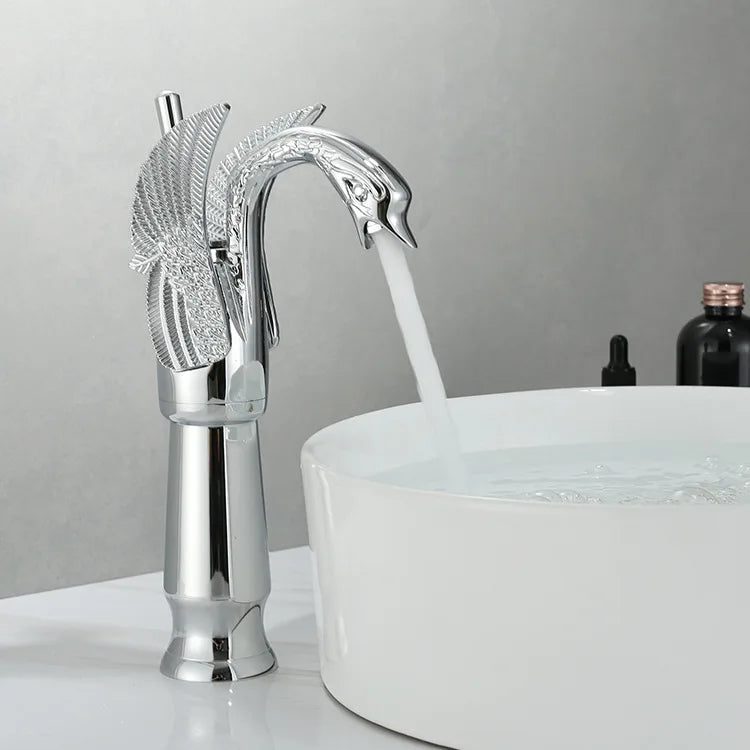 Einhand-Waschtischhahn Gold Modern für Badezimmer 0