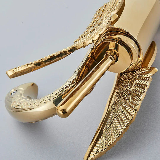 Einhand-Waschtischhahn Gold Modern für Badezimmer 5