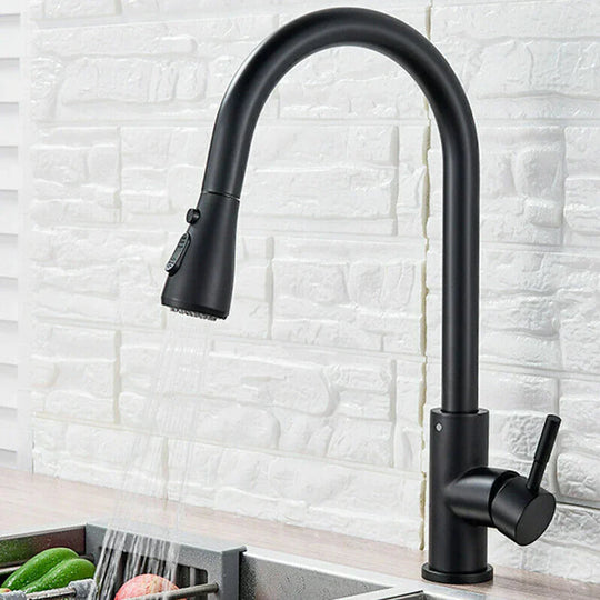 Einhebel-Wasserhahn mit Duschfunktion für moderne Küchen 0