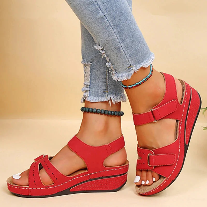 Ergonomische Damensandalen zum Wandern, aus Synthetik und Textil 3
