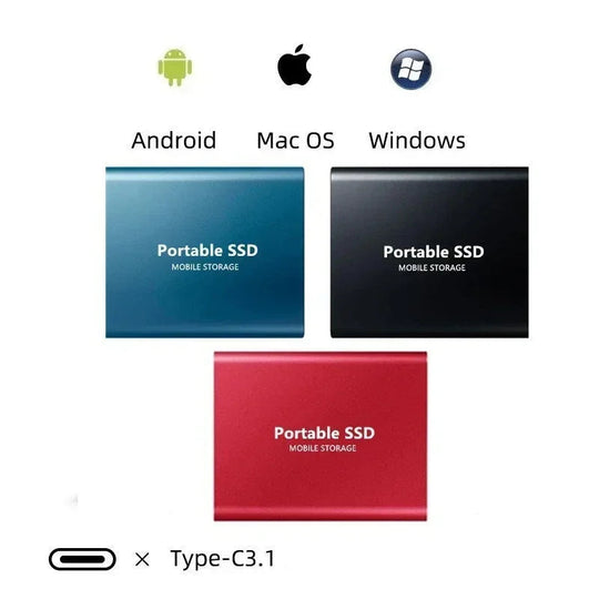 Externe SSD Festplatte Tragbar Hochgeschwindigkeit 256GB bis 2TB 2