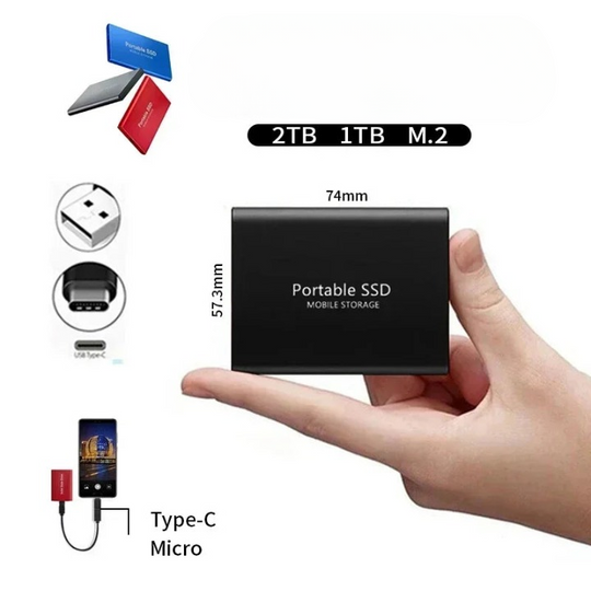 Externe SSD Festplatte Tragbar Hochgeschwindigkeit 256GB bis 2TB 4