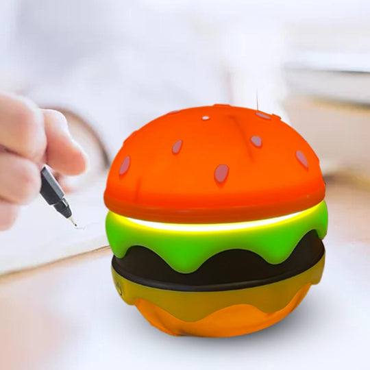 Faltbare Tischlampe im Hamburger Design mit Dimmfunktion und Akku - Ideal als Nachttischlampe oder Tischleuchte 0