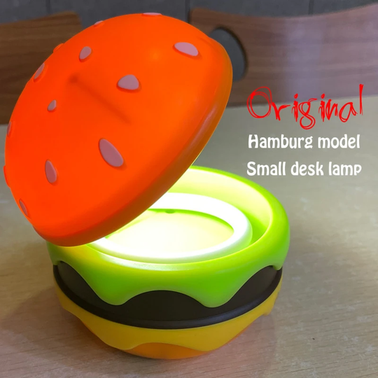 Faltbare Tischlampe im Hamburger Design mit Dimmfunktion und Akku - Ideal als Nachttischlampe oder Tischleuchte 2