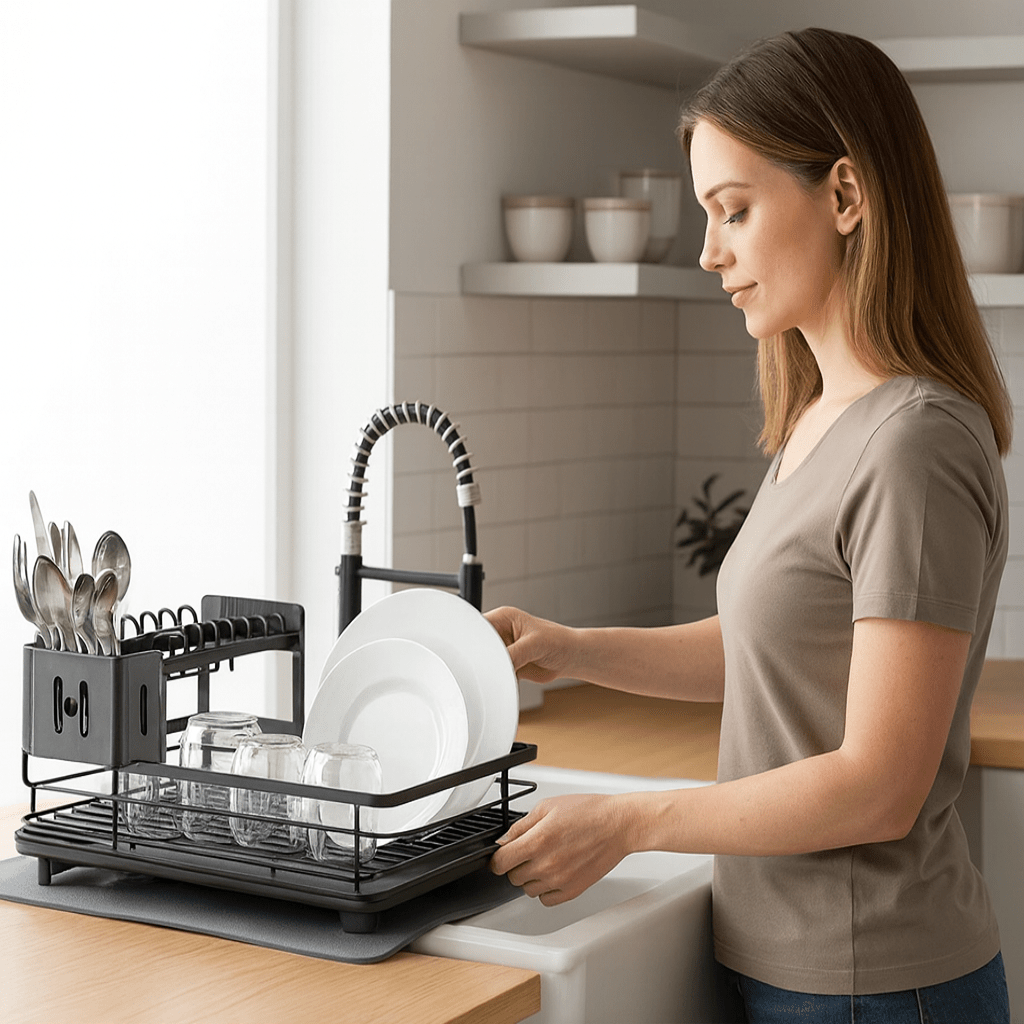Faltbarer Geschirrkorb für Geschirrspüler – Modernes, Platzsparendes Design 4