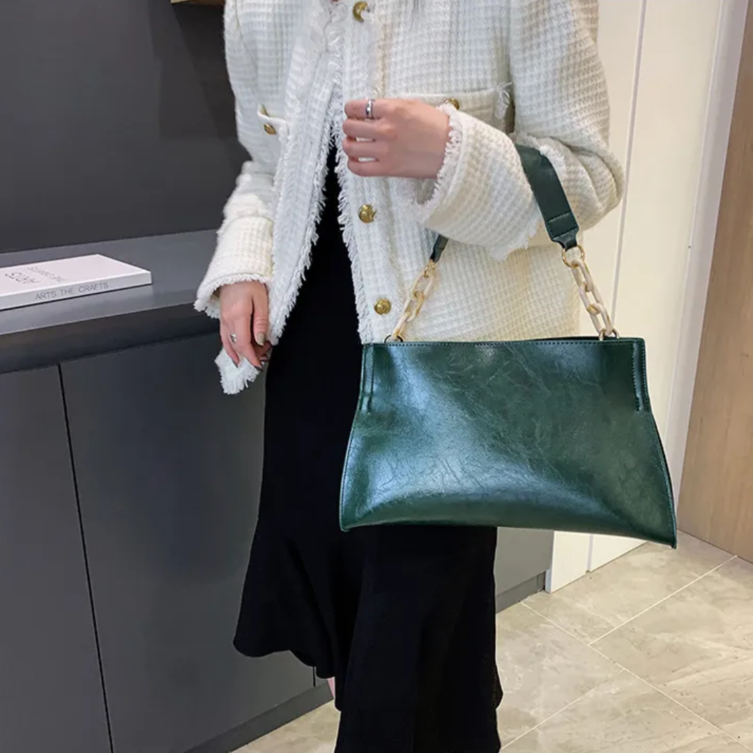 Damen Umhängetasche Elegantes Design Kunstleder Schultergurt 4