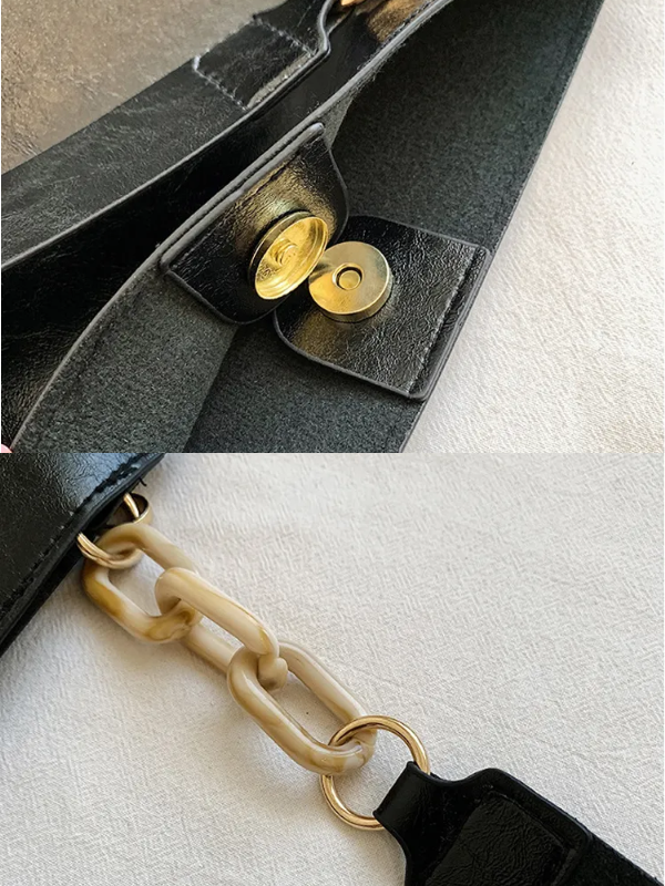 Damen Umhängetasche Elegantes Design Kunstleder Schultergurt 6