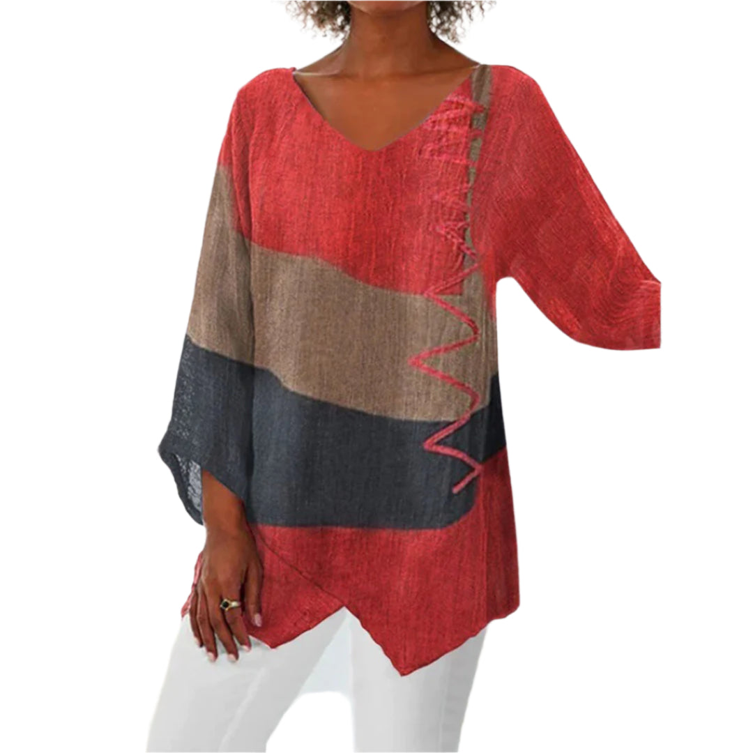 Festliches Oberteil Damen Chic Hochwertiger Stoff 0