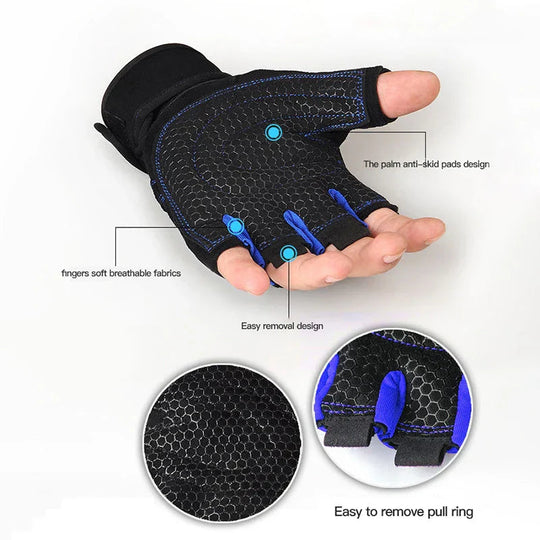 Fitnesshandschuhe Herren &amp; Damen mit Handgelenkstütze für Fitness und Training 5