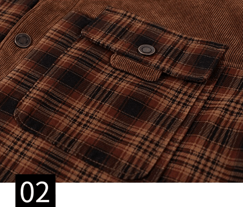 Flanell-Karierte Winterjacke