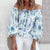 Florale Bluse Mit Gerafften Ärmeln
