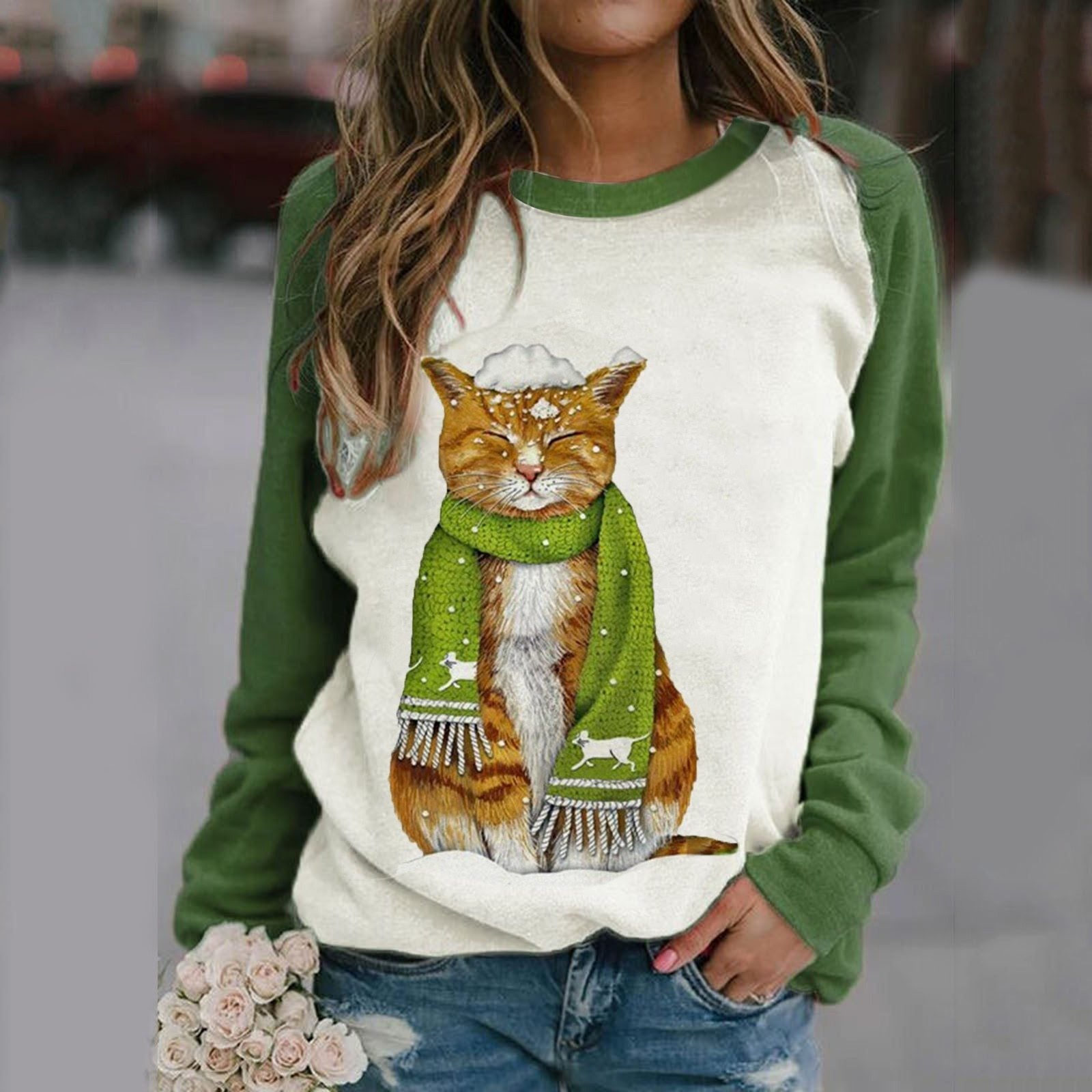Frauen Bedrucktes Sweatshirt