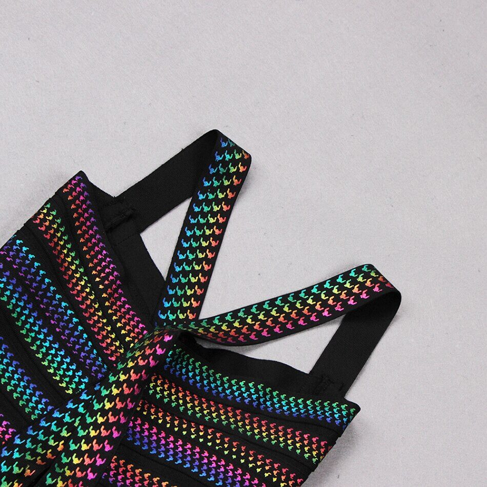 Frauen Multi Color Party Kleid