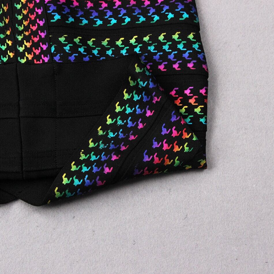 Frauen Multi Color Party Kleid