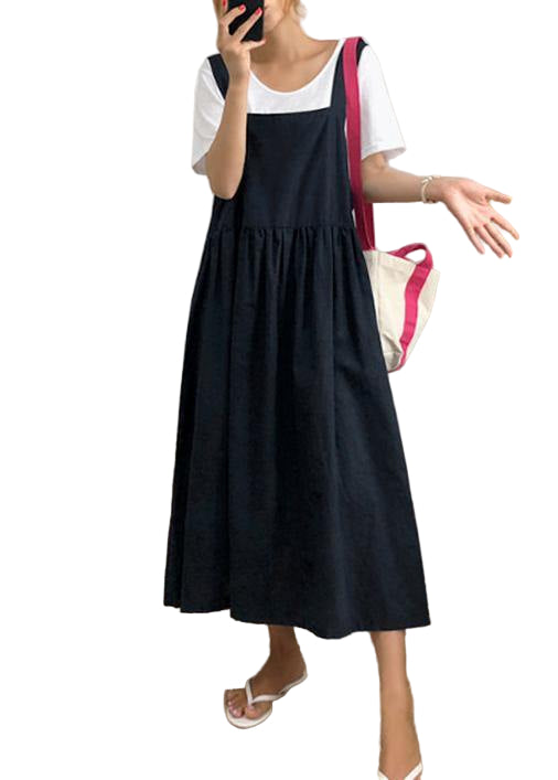 Frauen Spaghettiträger Kleid Cinched 0