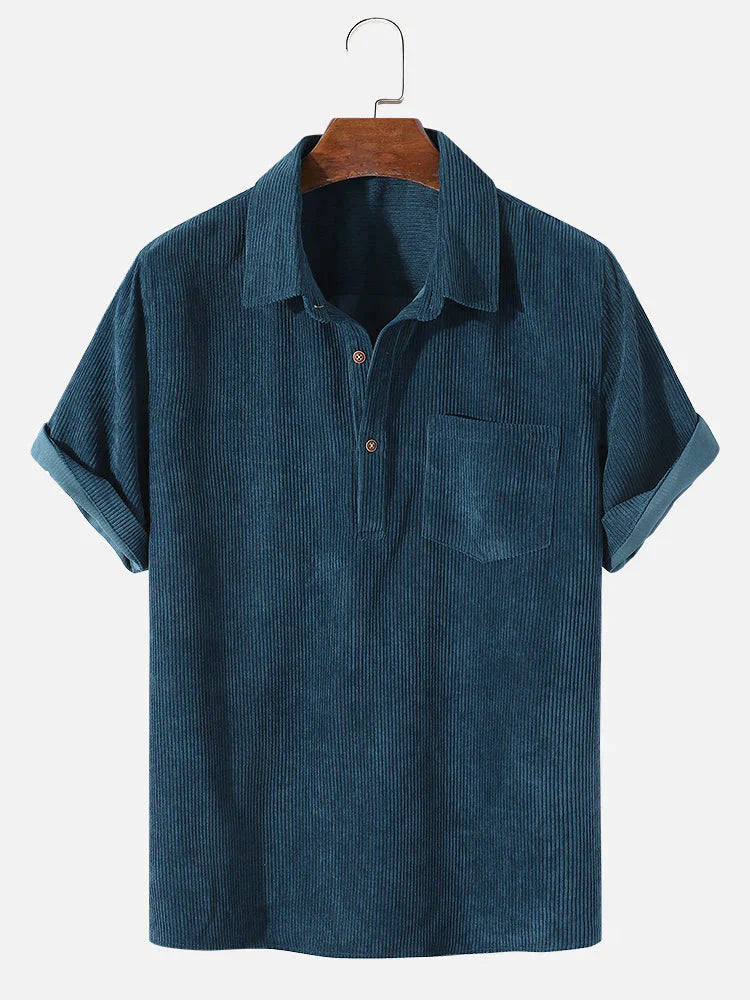 Variant image for Herren Sommer Hemd Leichtes Cordstoff Modernes Design-1