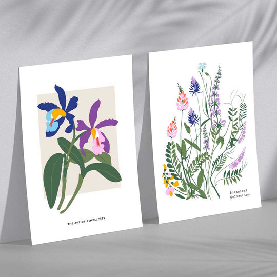 Frühling Blumen Kunstdruck Set für die Wanddekoration 2
