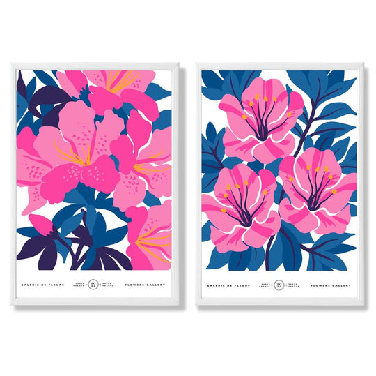 Frühling Kunstdrucke Set mit Blumenmotiven auf Leinwand, Poster Kunstdrucke mit Rahmen für Wohn- und Arbeitsräume 3