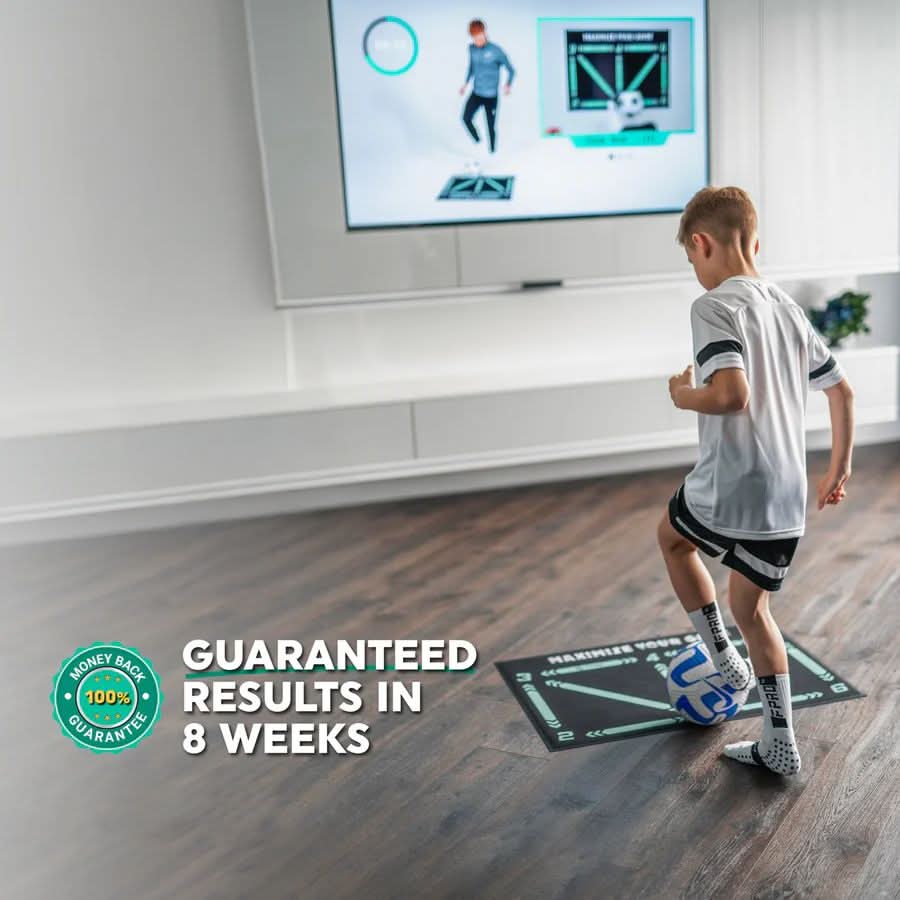 Fußballmatte für Techniktraining für Männer und Frauen, Rutschfest, Markierte Zonen, Kompakt 90 × 60 cm 2