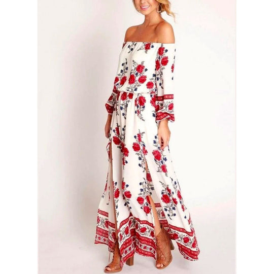 Geblümtes Maxikleid