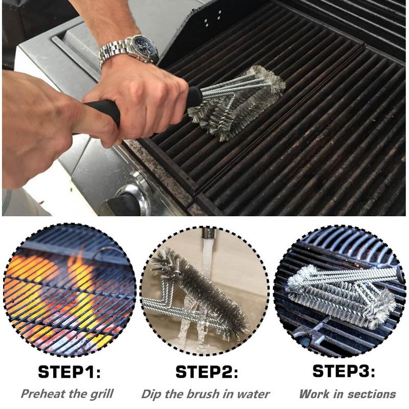 Grillbürste 360° Drehbar 18 Zoll Für Alle Grillarten 4