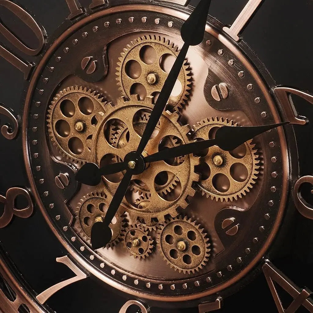 Große Vintage Wanduhr Antik-Stil für Zuhause – Dekorative Industrie Wanduhr 53 cm 4