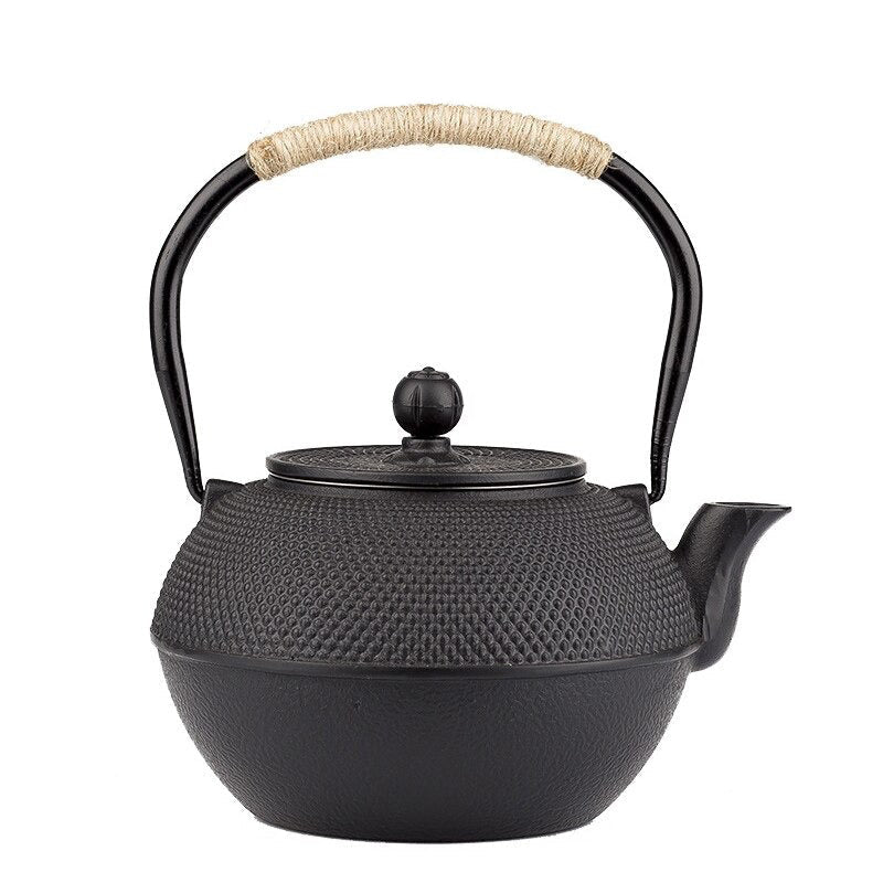 Gusseisen Teekessel Mit Teesieb Im Traditionellen Japanischen Design 0