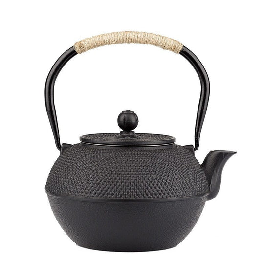 Gusseisen Teekessel Mit Teesieb Im Traditionellen Japanischen Design 0