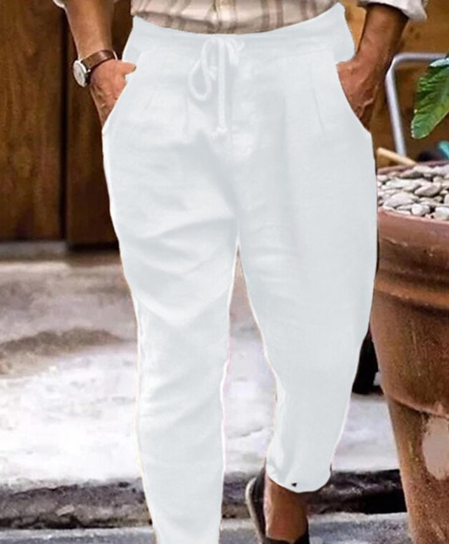 Variant image for Herren Leinenhose Atmungsaktiv Sommer Stilvoll Regular Fit-16