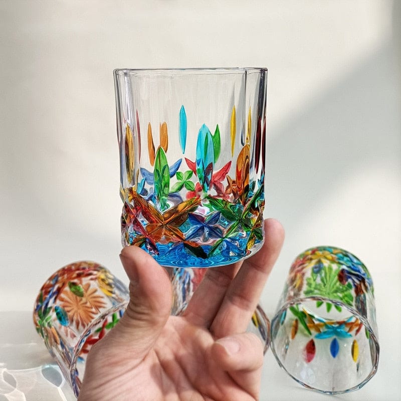 Handbemaltes Trinkglas Wassergläser für Elegante Anlässe 1