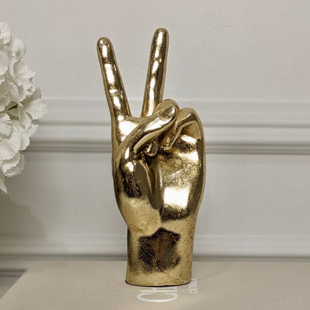 Handdekoration Peace-Zeichen Glänzend für Stilvolle Räume 0