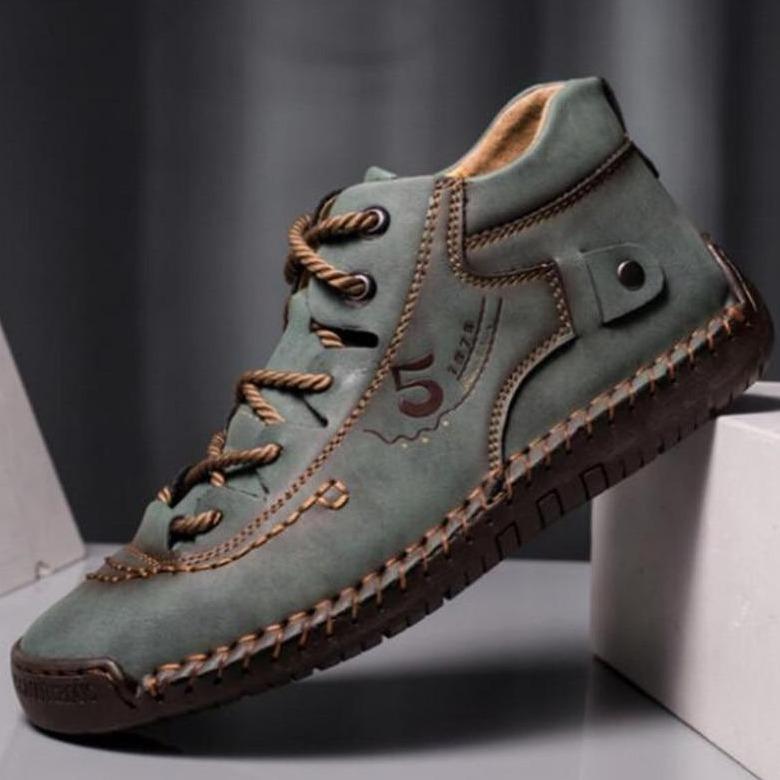 Handgenähte Vintage Lederstiefeletten
