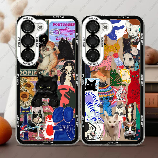 Handyhülle für Samsung Galaxy mit Katzenmotiv Charmant und Schützend 0