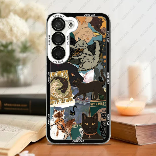 Handyhülle für Samsung Galaxy mit Katzenmotiv Charmant und Schützend 1