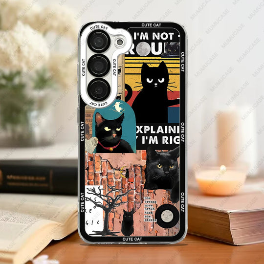 Handyhülle für Samsung Galaxy mit Katzenmotiv Charmant und Schützend 4