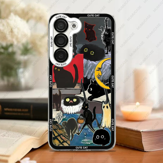 Handyhülle für Samsung Galaxy mit Katzenmotiv Charmant und Schützend 9