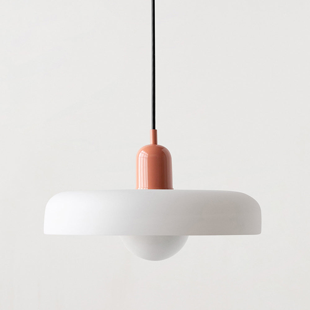 Hängelampe aus buntem Glas im modernen Design 12
