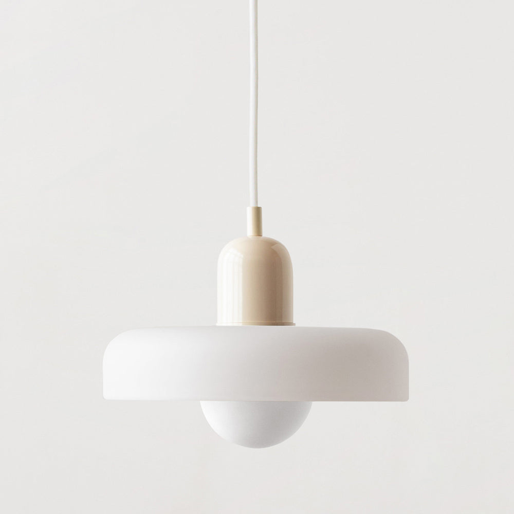 Hängelampe aus buntem Glas im modernen Design 22
